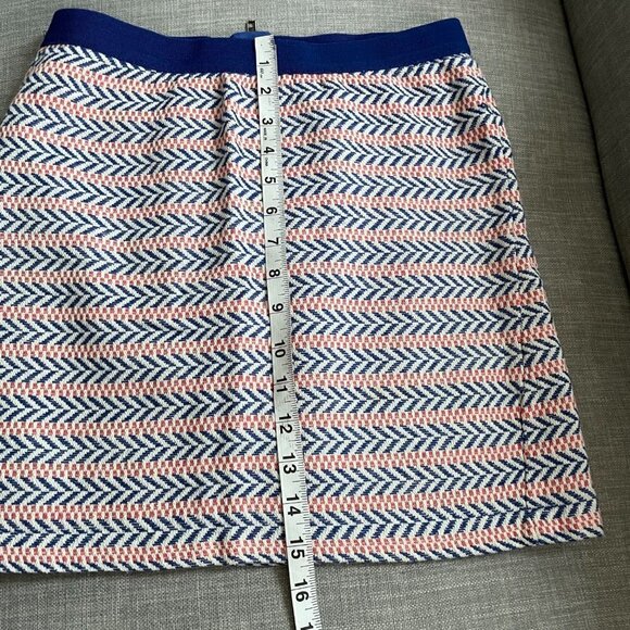 GAP Factory Striped Geometric Print Pencil Skirt Women's Size 0R Exposed Zipper - Picture 8 of 8